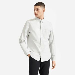 Everlane Men’s Uniform slim fit Japanese Oxford button down Light Gray Shirt